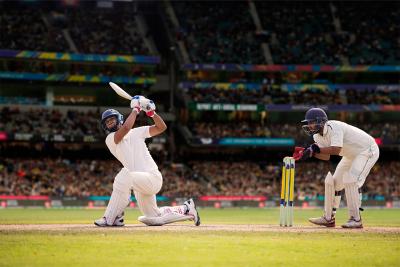 cricketers playing