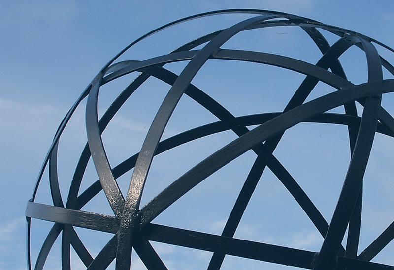 metal globe abstract art